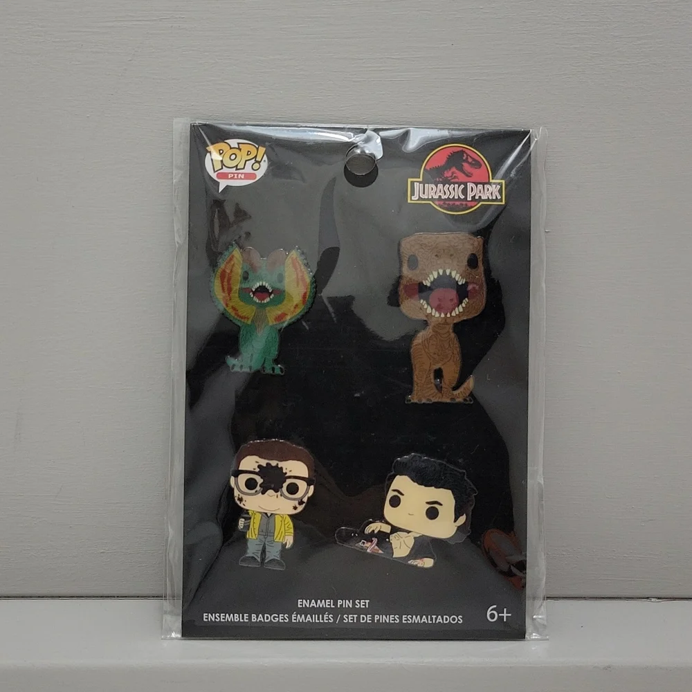Pop Jurassic Park Nwtg Set of 4 Pins